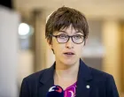 epa10072016 German Minister of State for Europe Anna Luhrmann talks to the media as she arrives for for the European Affairs Ministerial Meeting in Prague, Czech Republic, 15 July 2022. EPA/MARTIN DIVISEK/Martin Divisek