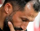 epa10150309 Bayern's director of sports Hasan Salihamidzic reacts prior to the German DFB Cup first round soccer match between Viktoria Koeln and Bayern Muenchen in Cologne, Germany, 31 August 2022. EPA/SASCHA STEINBACH CONDITIONS - ATTENTION: The DFB regulations prohibit any use of photographs as image sequences and/or quasi-video.