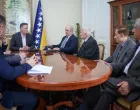Denis Bećirović sa predstavnicima Patriotske lige BiH, sastanak u zgradi Predsjedništva BiH/Predsjedništvo Bih