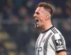 epa10389502 Juventus's Arkadiusz Milik celebrates scoring the opening goal during the Italian Serie A soccer match US Cremonese vs Juventus FC at Giovanni Zini stadium in Cremona, Italy, 04 January 2023. EPA/SIMONE VENEZIA