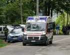 epa09223758 Italian Police in the area where a cable car crashed in Mottarone Stresa, near Turin, Italy, 23 May 2021. The cable car that connects Stresa with Mottarone has crashed, claiming 14 lives, according to the latest toll. Two children were seriously injured. The accident has been caused by the failure of a rope, in the highest part of the route which, starting from Lake Maggiore reaches an altitude of 1,491 meters. EPA/TINO ROMANO/Tino Romano