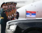 Moskva, Rusija - 8. maj 2025:Predsjednik Srbije Aleksandar Vučić doputovao je u srijedu u Moskvu gdje će prisustvovati paradi povodom Dana pobjede i održati bilateralne sastanke (Ilya Pitalev - Anadolu Agency)/