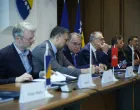 Sporazum stranaka na nivou države BiH o uspostavi nove koalicije, dvije trojke iz RS i FBiH - SDS, PDP, SDP, NiP, NS, ZPR, te NES, Naprijed, ZNG, zgrada Parlamenta BiH/Damir Deljo/
