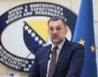 SARAJEVO, 5. aprila (FENA) - Press konferencija ministra vanjskih poslova BiH Elmedina Konakovića. (Foto FENA/Hazim Aljović)./