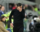 Soccer Football - Serie A - AC Milan v Atalanta - San Siro, Milan, Italy - April 20, 2025 AC Milan coach Sergio Conceicao reacts REUTERS/Daniele Mascolo