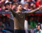 Soccer Football - Bundesliga - Bayer Leverkusen v FC Augsburg - BayArena, Leverkusen, Germany - April 26, 2025 Bayer Leverkusen coach Xabi Alonso reacts REUTERS/Thilo Schmuelgen DFL REGULATIONS PROHIBIT ANY USE OF PHOTOGRAPHS AS IMAGE SEQUENCES AND/OR QUASI-VIDEO.