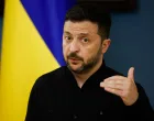 Ukraine's President Volodymyr Zelenskiy speaks during a press briefing following phone calls with U.S. President Donald Trump, amid Russia's attack on Ukraine, in Kyiv, Ukraine, May 19, 2025. REUTERS/Thomas Peter/Thomas Peter