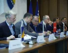 Sporazum stranaka na nivou države BiH o uspostavi nove koalicije, dvije trojke iz RS i FBiH - SDS, PDP, SDP, NiP, NS, ZPR, te NES, Naprijed, ZNG, zgrada Parlamenta BiH/Damir Deljo/