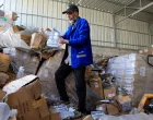 A Palestinian staff member inspects the medicine warehouse in Nasser Hospital after an Israeli strike, according to the Gaza Health Ministry, in Khan Younis, southern Gaza Strip, May 19, 2025. REUTERS/Hatem Khaled/Hatem Khaled
