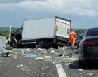 22.05.2025., Karlovac - Sudar kamiona i kombija na autocesti A1 nekoliko kilometara prije Karlovca Photo: Igor Kralj/PIXSELL/Igor Kralj/pixsell