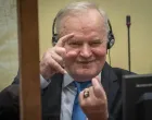 epa09254918 Former Bosnian Serb military chief Ratko Mladic prior to the pronouncement of the Appeal Judgment at the International Residual Mechanism for Criminal Tribunals (IRMCT) in The Hague, The Netherlands, 08 June 2021. The former Bosnian Serb army leader was sentenced to life imprisonment in 2017, partly for the mass Murder in Srebrenica. EPA-EFE/Jerry Lampen/POOL/Jerry Lampen/pool