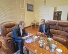 Iran's Foreign Minister Abbas Araghchi meets with Oman's Foreign Minister Sayyid Badr al-Busaidi at the Omani Embassy in Rome, Italy, May 23, 2025. Iranian Foreign Ministry/WANA (West Asia News Agency)/Handout via REUTERS ATTENTION EDITORS - THIS PICTURE WAS PROVIDED BY A THIRD PARTY./Iranian Foreign Ministry