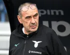 epa10395799 Lazio coach Maurizio Sarri before the Italian Serie A soccer match etween SS Lazio and Empoli FC at Olimpico Stadium in Rome, Italy, 08 January 2023. EPA/CLAUDIO PERI