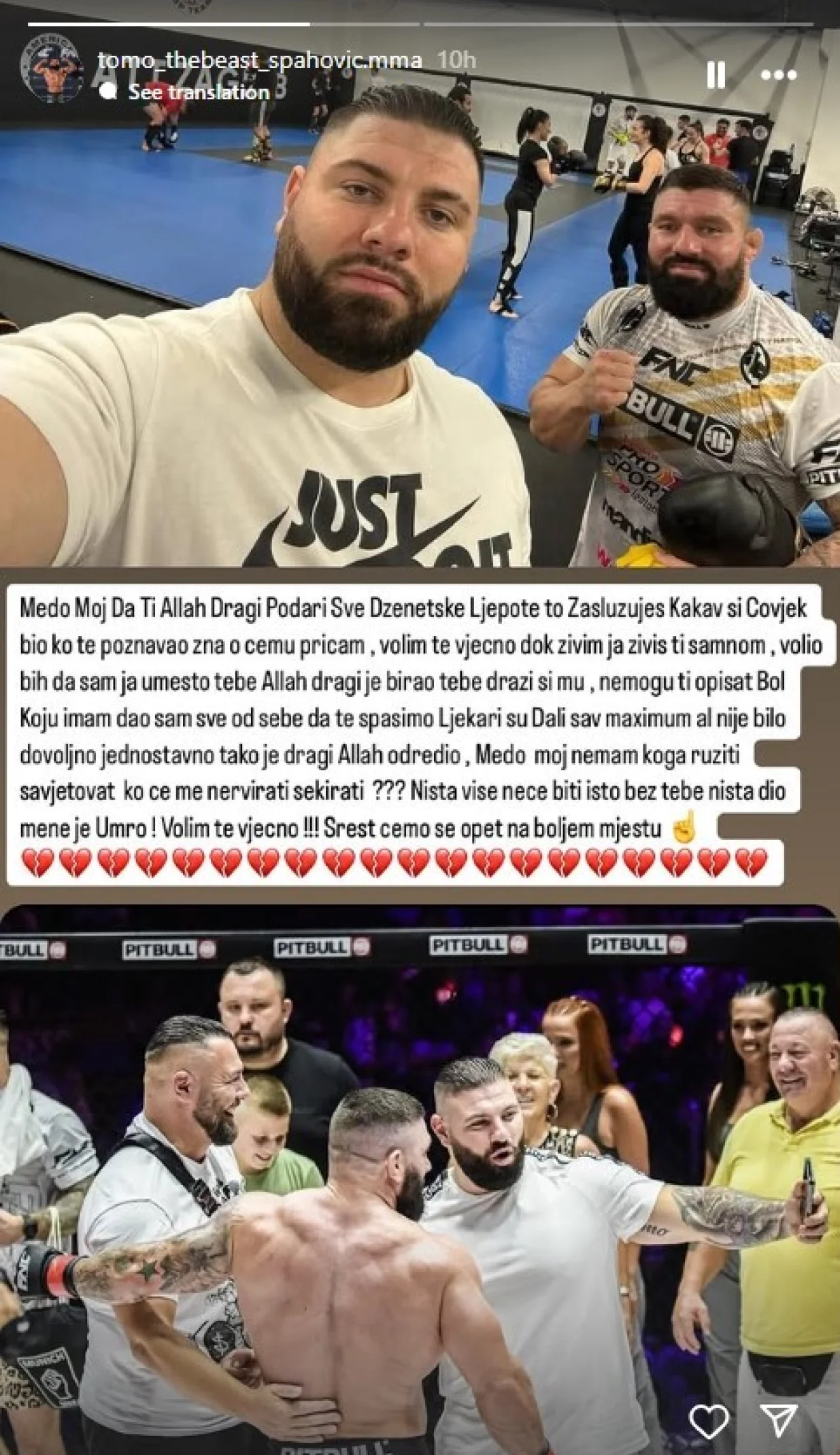 Tomislav Spahović oproštaj od Benjamina Spahovića