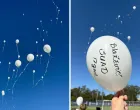 Dan bijelih traka u Sydneyu, bijeli baloni s imenima djece ubijene u Prijedoru/Bosanska Krajina Sydney