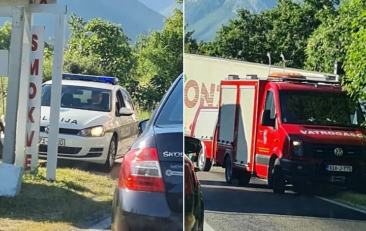 mostar nesreća kamion i automobil/Viber