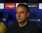 Soccer Football - LaLiga - Espanyol v FC Barcelona - RCDE Stadium, Cornella de Llobregat, Spain - May 15, 2025 FC Barcelona coach Hansi Flick looks on REUTERS/Albert Gea