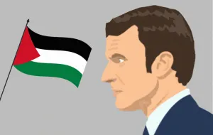 Vizual za kolumnu Pavla Mijovića, Francuska, Emmanuel Macron, Palestina/Benjamin Krnić