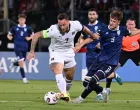 Soccer Football - World Cup - European Qualifiers - Group H - San Marino v Austria - San Marino Stadium, Serravalle, San Marino - June 10, 2025 Austria's Marko Arnautovic in action with San Marino's Tommaso Benvenuti REUTERS/Jennifer Lorenzini