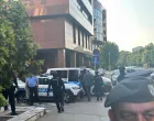 Milan Miličević sproveden u sud, pristalice SDS-a ga prate u koloni, Banja Luka, akcija blok/Goran Dakić