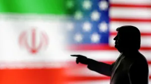 FILE PHOTO: A 3D-printed miniature model depicting U.S. President Donald Trump, Iranian and U.S. flags in this illustration taken, April 17, 2025. REUTERS/Dado Ruvic/Illustration/File Photo/Dado Ruvic