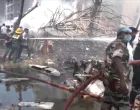 Emergency personnel work at the crash site of an Air India plane in Ahmedabad, India, June 12, 2025, in this still image taken from video. ANI/Reuters TV via REUTERS THIS IMAGE HAS BEEN SUPPLIED BY A THIRD PARTY. INDIA OUT. NO COMMERCIAL OR EDITORIAL SALES IN INDIA.  TPX IMAGES OF THE DAY/Ani
