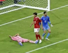 Soccer Football - Club World Cup - Group A - Al Ahly v Inter Miami CF - Hard Rock Stadium, Miami Gardens, Florida, U.S. - June 14, 2025 Inter Miami CF's Luis Suarez reacts after missing a chance to score REUTERS/Marco Bello