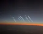 Iranske rakete, snimak iz aviona koji ide prema Dubaiju/Prtsc