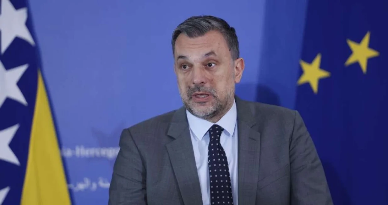 Elmedin Konaković, ministar vanjskih poslova BiH, press konferencija nakon sjednice Vijeća ministara/Fena