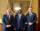Članovi Predsjedništva BiH Komšić i Bećirović i ministar David Lammy/