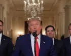 FILE PHOTO: U.S. President Donald Trump delivers an address to the nation accompanied by U.S. Vice President JD Vance, U.S. Secretary of State Marco Rubio and U.S. Defense Secretary Pete Hegseth, at the White House in Washington, D.C., U.S. June 21, 2025, following U.S. strikes on Iran's nuclear facilities. REUTERS/Carlos Barria/Pool/File Photo/Carlos Barria