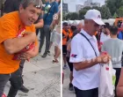 Vučićeve pristalice se otimaju za smokije i sokove/X