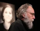 epa10134335 Russian political philosopher Alexander Dugin, leader of the International Eurasian Movement, attends a mourning ceremony for his daughter, Russian journalist and political scientist Darya Dugina (Platonova), at the Ostankino Television Technical Center in Moscow, Russia, 23 August 2022. Dugina, 29, died on 20 August when the car she was driving blew up on a highway near Moscow. EPA/MAXIM SHIPENKOV/Maxim Shipenkov