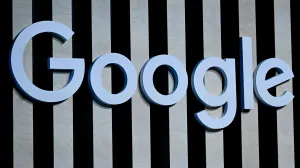 epa10004039 A logo of technology giant 'Google' at the 're:publica 22' digital conference in Berlin, Germany, 09 June 2022. The 're:publica' is one of the largest conferences about digital culture, blogs, social media and information society in the world. It takes place annually in Berlin and runs from 08 to 10 June. EPA/FILIP SINGER/Filip Singer