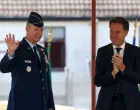NATO Secretary General Mark Rutte applauds as U.S. Air Force General Alexus Grynkewich waves during a ceremony where Grynkewich takes over as NATO's new Supreme Allied Commander Europe (SACEUR), at the Supreme Headquarters Allied Powers Europe (SHAPE), in Casteau, Belgium July 4, 2025. REUTERS/Yves Herman/Yves Herman