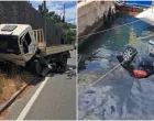 Automobil završio u moru/Printscreen/Facebook//