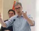 BEOGRAD, SRBIJA - 23. jun 2025: Srbija želi mir na Bliskom i Srednjem istoku, nama su prijateljske zemlje i Izrael i Iran, poručio je predsjednik Srbije Aleksandar Vučić govoreći o posljednjim dešavanjima na Bliskom istoku i sukobu Izraela i Irana (Filip Stevanovic - Anadolu Agency)/
