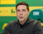 26.02.2025., Pula - Konferencija za medije povodom predstavljanja novog igraca NK Istra 1961. Na konferenciji su prisustvovali sportski direktor Sasa Bjelanovic i igrac Danijel Djuric.  Photo: Srecko Niketic/PIXSELL