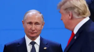 FILE PHOTO: FILE PHOTO: U.S. President Donald Trump and Russia's President Vladimir Putin are seen during the G20 leaders summit in Buenos Aires, Argentina November 30, 2018. REUTERS/Marcos Brindicci/File Photo/File Photo/File Photo/Marcos Brindicci