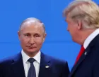 FILE PHOTO: FILE PHOTO: U.S. President Donald Trump and Russia's President Vladimir Putin are seen during the G20 leaders summit in Buenos Aires, Argentina November 30, 2018. REUTERS/Marcos Brindicci/File Photo/File Photo/File Photo/Marcos Brindicci