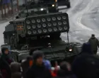 Na Crvenom trgu u Moskvi održana je proba vojne parade koja će biti održana povodom obilježavanja 76. godišnjice pobjede nad fašizmom. Ceremonija se održava 9. maja, a u toku su pripreme. Ruska vojna vozila prošla su poznatim Crvenim trgom. (Sefa Karacan - Anadolu Agency)/Sefa Karacan