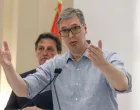 BEOGRAD, SRBIJA - 23. jun 2025: Srbija želi mir na Bliskom i Srednjem istoku, nama su prijateljske zemlje i Izrael i Iran, poručio je predsjednik Srbije Aleksandar Vučić govoreći o posljednjim dešavanjima na Bliskom istoku i sukobu Izraela i Irana (Filip Stevanovic - Anadolu Agency)/