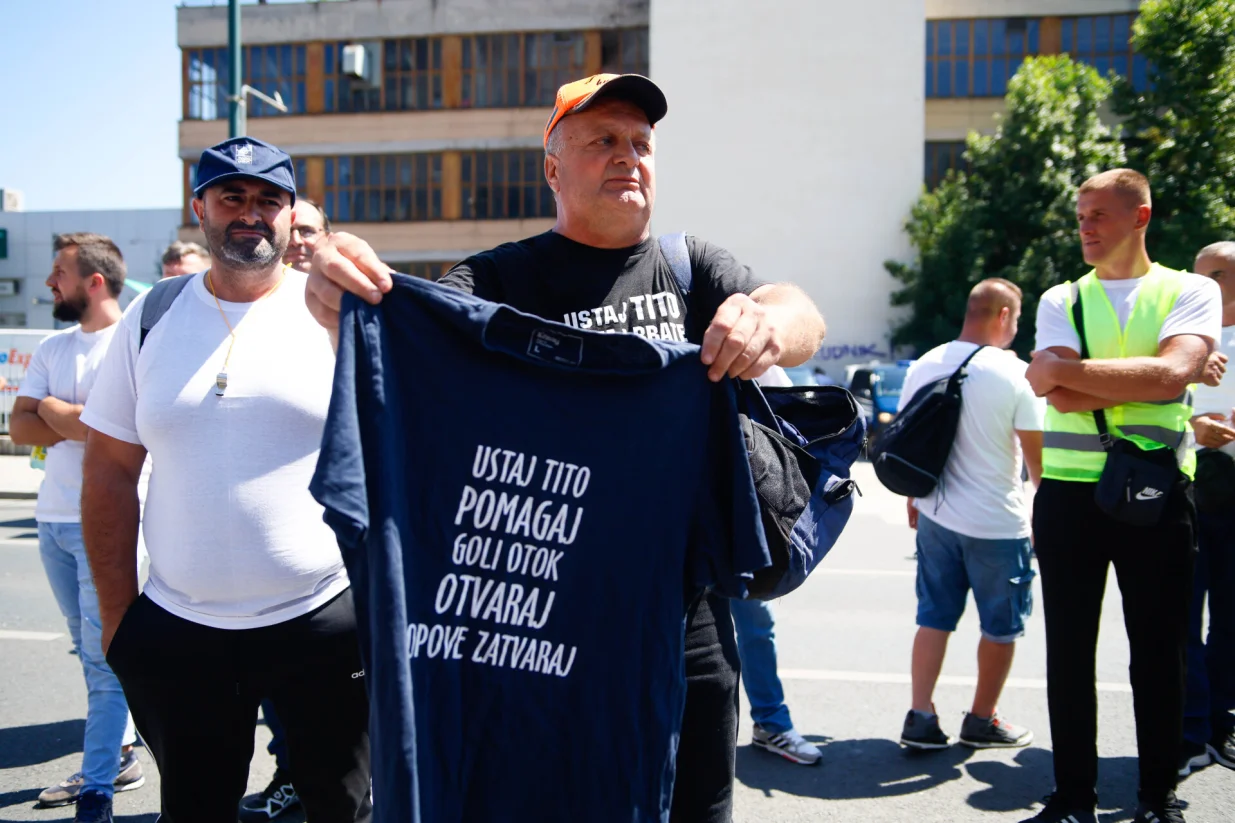 Protesti zeničkih rudara ispred Vlade FBiH/Damir Deljo