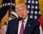 U.S. President Donald Trump speaks before signing the "Genius Act", which will develop regulatory framework for stablecoin cryptocurrencies and expand oversight of the industry, at the White House in Washington, D.C., U.S., July 18, 2025. REUTERS/Nathan Howard/Nathan Howard