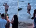 Prosidba u Umagu, Hrvatska, kupač ukrao show/Prtsc