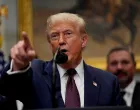 U.S. President Donald Trump points a finger as he delivers remarks in the Roosevelt Room at the White House in Washington, D.C., U.S., July 31, 2025. REUTERS/Kent Nishimura/Kent Nishimura