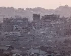 Destroyed buildings in Gaza are seen from the Israeli side of the Israel-Gaza border, July 16, 2025. REUTERS/Amir Cohen/Amir Cohen