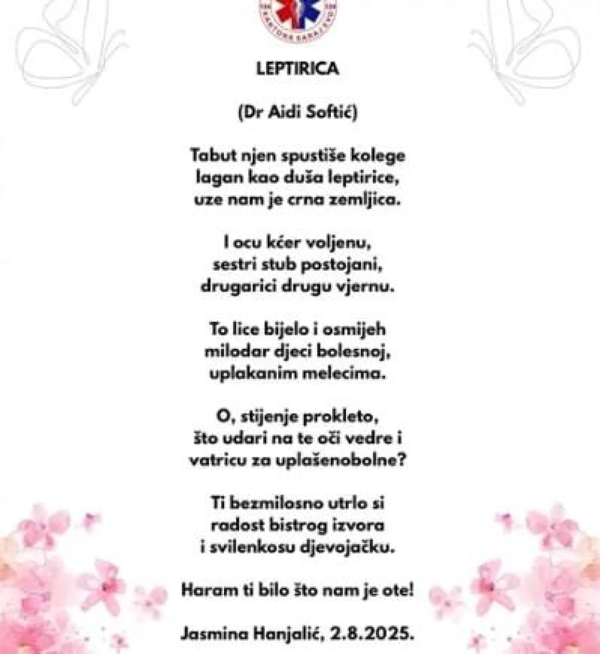 Autor: Jasmina Hanjalić/