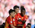 Berlin, Njemačka - 15. jun 2024: Alvaro Morata iz Španije slavi nakon što je postigao gol na utakmici Grupe B Evropskog prvenstva 2024. (EURO 2024) između Španije i Hrvatske na Olimpijskom stadionu u Berlinu. (Halil Sağırkaya - Anadolu Agency)/Foto: 