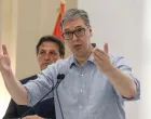 BEOGRAD, SRBIJA - 23. jun 2025: Srbija želi mir na Bliskom i Srednjem istoku, nama su prijateljske zemlje i Izrael i Iran, poručio je predsjednik Srbije Aleksandar Vučić govoreći o posljednjim dešavanjima na Bliskom istoku i sukobu Izraela i Irana (Filip Stevanovic - Anadolu Agency)/